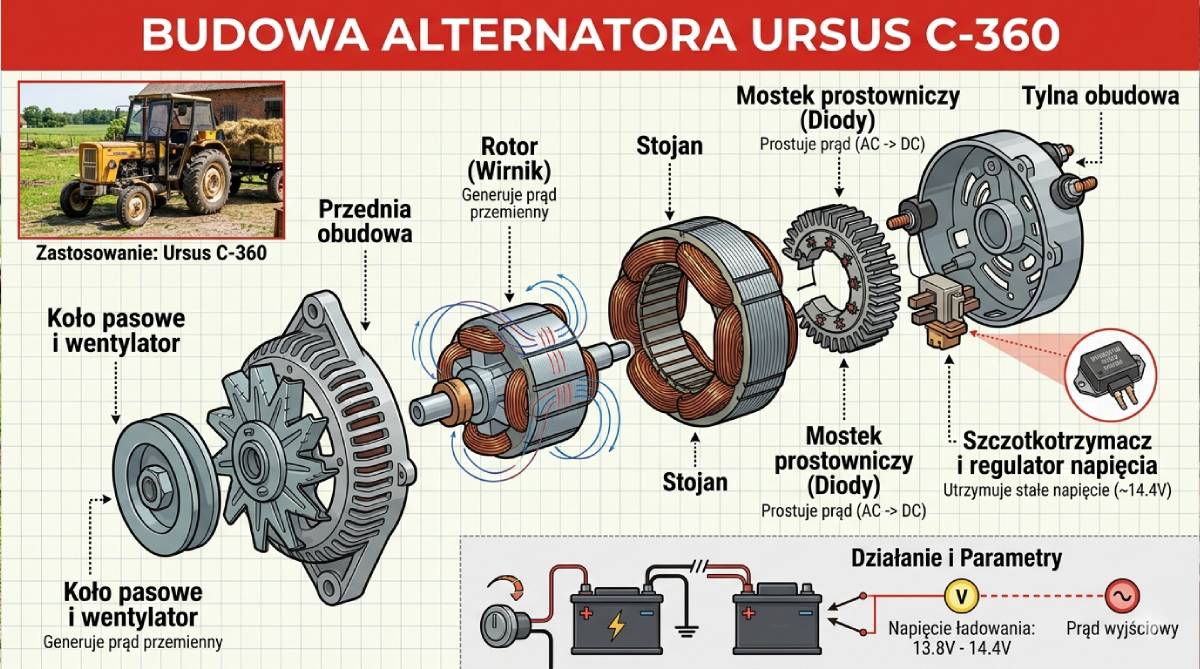 Budowa tylnego mosty w Ursusie C360 Budowa tylnego mosty w Ursusie C360